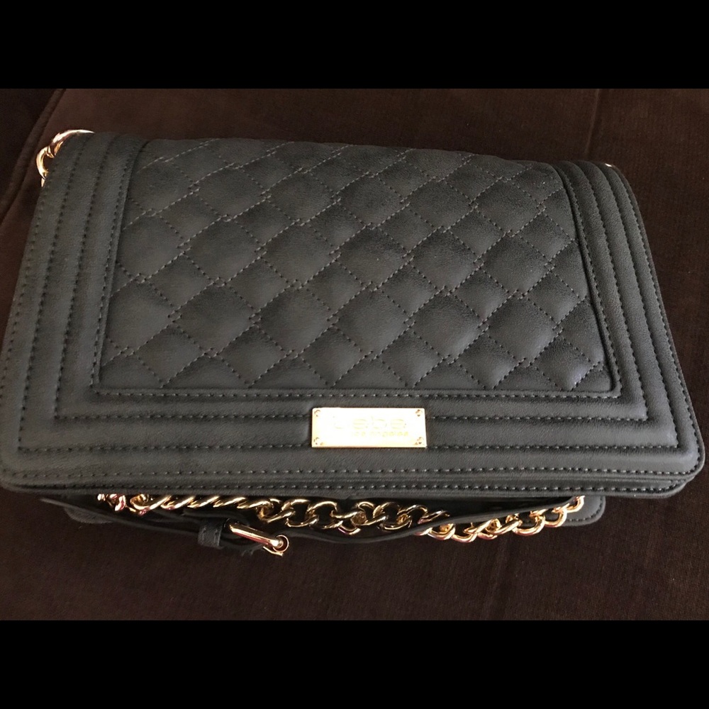Black BeBe Quilted Handbag
